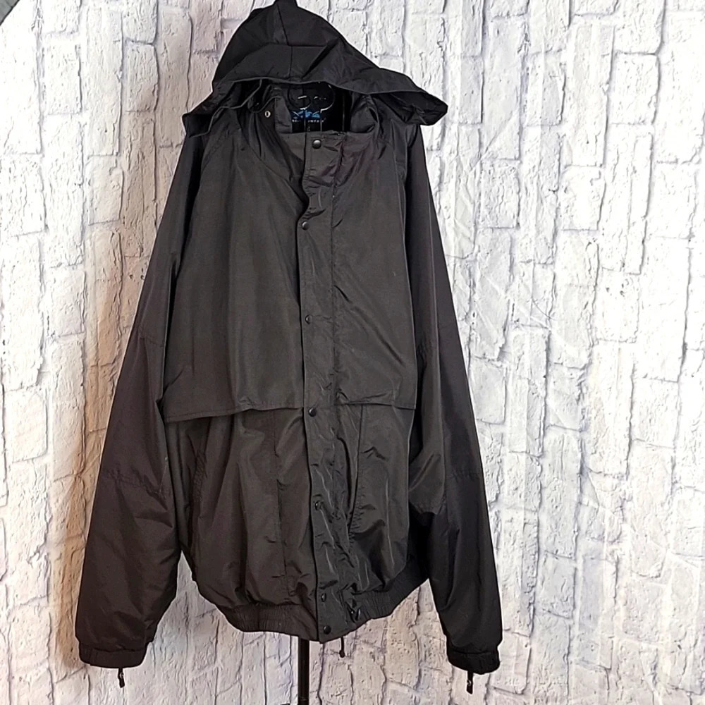 TRI MOUNTAIN Black Hooded All Weather Jacket 2XLT